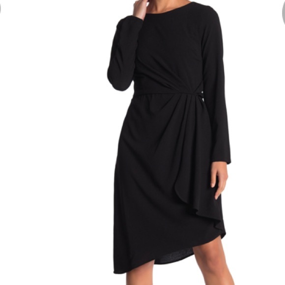 julia jordan Dresses & Skirts - NWT Julia Jordan Black Crepe Dress Size 12